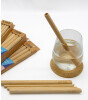 Lund London Bamboo Straws - 8 mm Bambu Pipet Set (12 Adet)