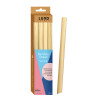 Lund London Bamboo Straws - 12 mm Bambu Pipet Set (4 Adet)