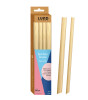 Lund London Bamboo Straws Mix - 8 ve 12 mm Bambu Pipet Set (4 Adet)