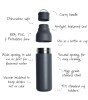 Lund London Active Paslanmaz Çelik Su Şişesi (500 ml) // Grey