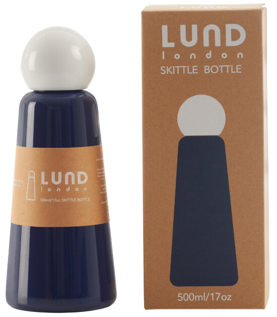 Lund London Skittle Termos Su Şişesi (500 ml) // Indigo & White