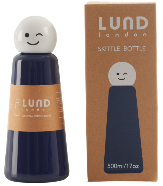 Lund London Skittle Termos Su Şişesi (500 ml) // Indigo & White