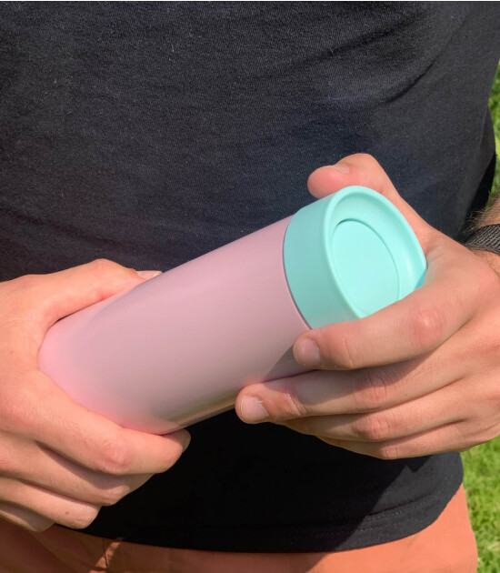 Lund London Travel Mug Termos Bardak (350 ml) // Pink & Mint