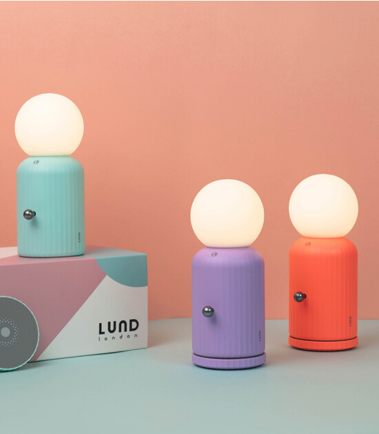 Lund London Gece Lambası ve Wireless Şarj // Pink