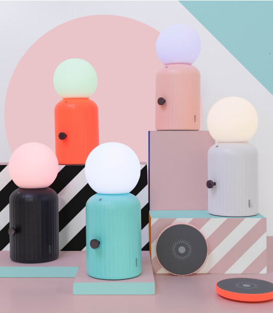 Lund London Gece Lambası ve Wireless Şarj // White