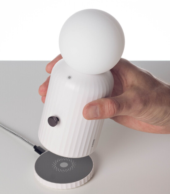 Lund London Gece Lambası ve Wireless Şarj // White