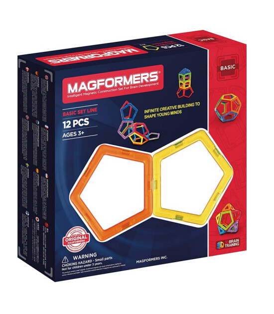 Magformers Mıknatıslı Yaratıcı Basic Set (12 Parça)