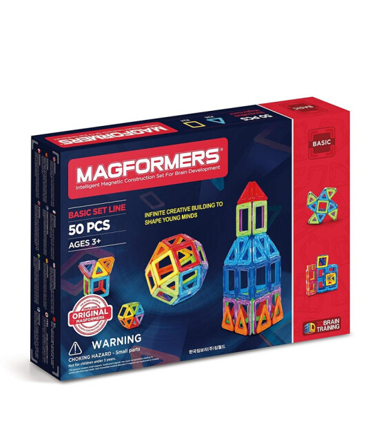Magformers Mıknatıslı Yaratıcı Basic Set (50 Parça)