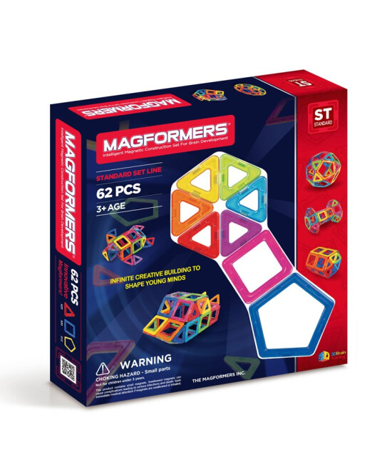 Magformers Mıknatıslı Yaratıcı Basic Set (62 Parça)