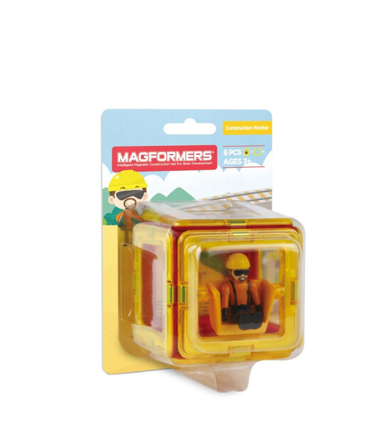 Magformers Mıknatıslı Mini Set // Construction Worker (6 Parça)