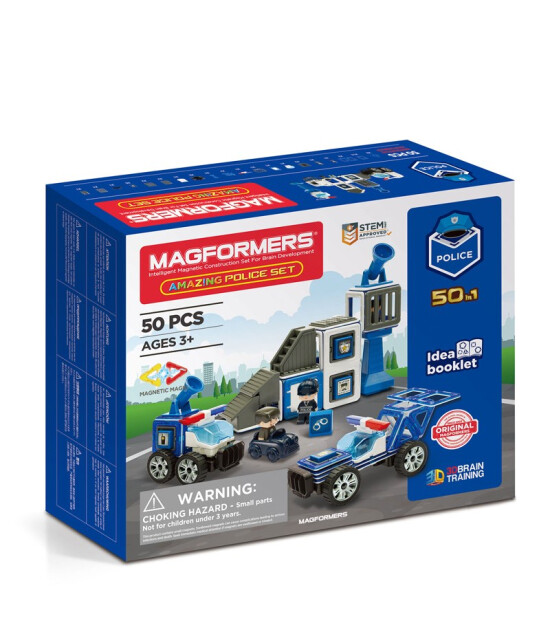 Magformers Mıknatıslı Police Set (50 Parça)