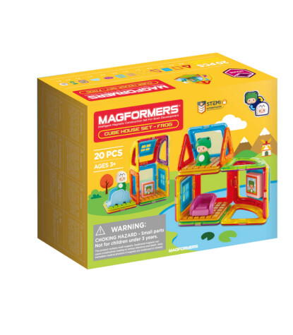 Magformers Mıknatıslı Cube House Set // Frog (20 Parça)