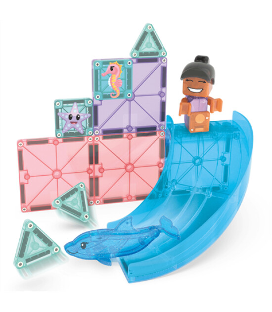 Magna-Tiles MAGNA-TILES&reg; - Dolphin Bay Manyetik Bloklar - 13 Par&ccedil;a