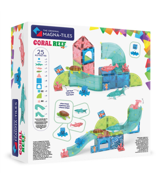 Magna-Tiles MAGNA-TILES&reg; - Coral Reef Manyetik Bloklar - 25 Par&ccedil;a