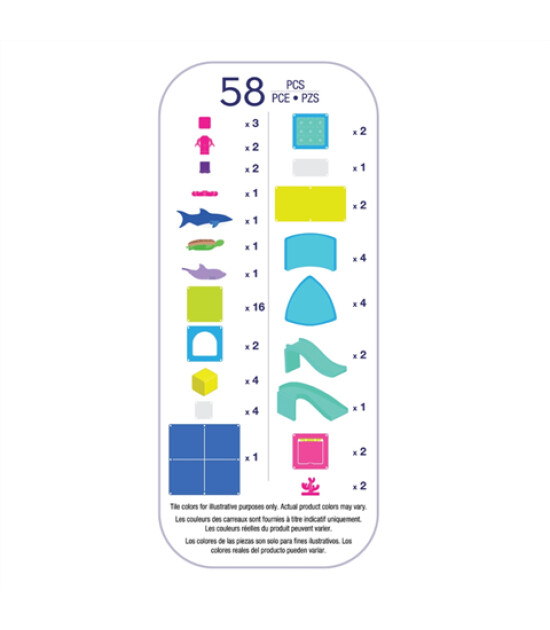 Magna-Tiles MAGNA-TILES&reg; - Undersea Adventure Manyetik Bloklar - 58 Par&ccedil;a