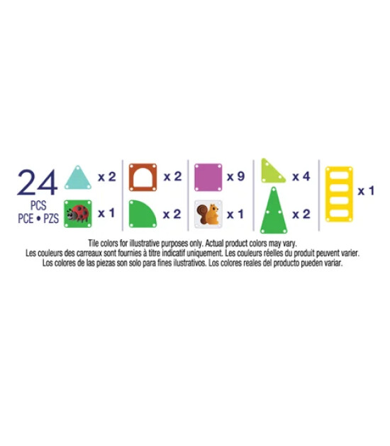 Magna-Tiles MAGNA-TILES&reg; - Travel Set - Ağa&ccedil; Ev - 24 Par&ccedil;a