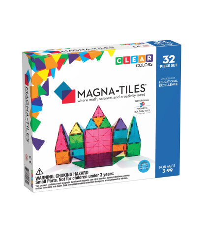 Magna-Tiles Manyetik Yapı Seti - Clear Color (32 Parça)