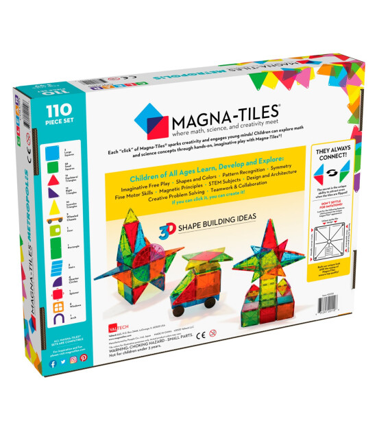 Magna-Tiles Metropolis (110 Parça)