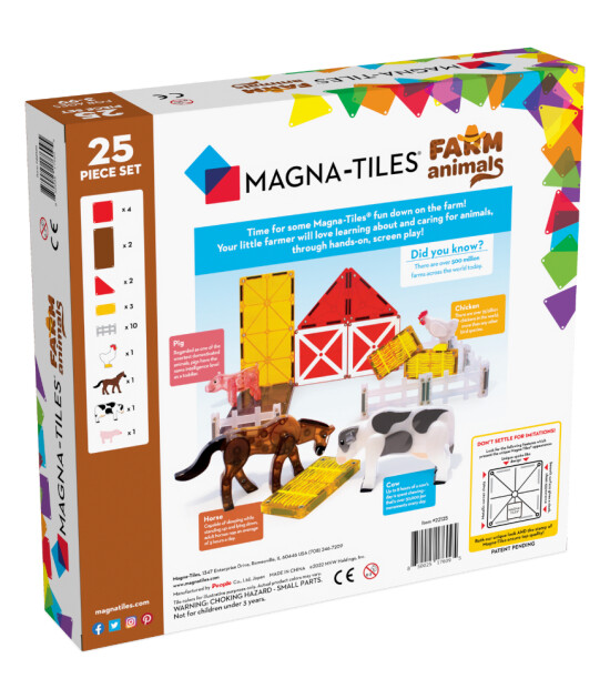 Magna-Tiles Çiftlik Hayvanları Seti (25 Parça)