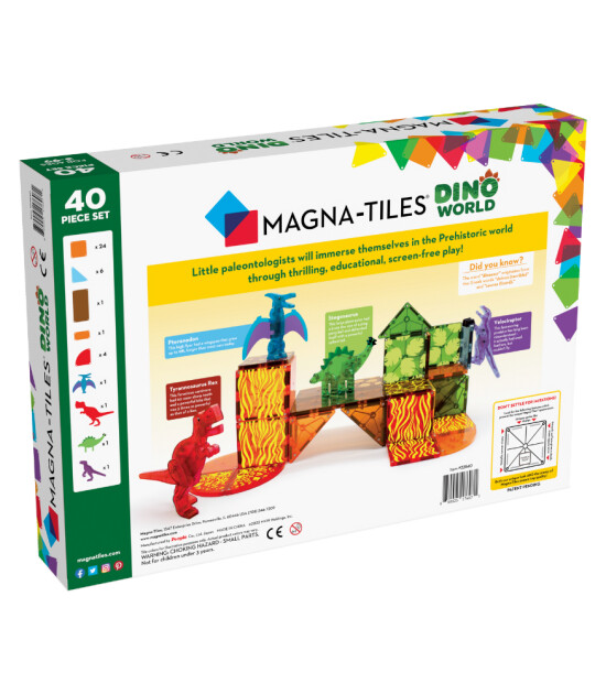 Magna-Tiles Dinozor Dünyası (40 Parça)