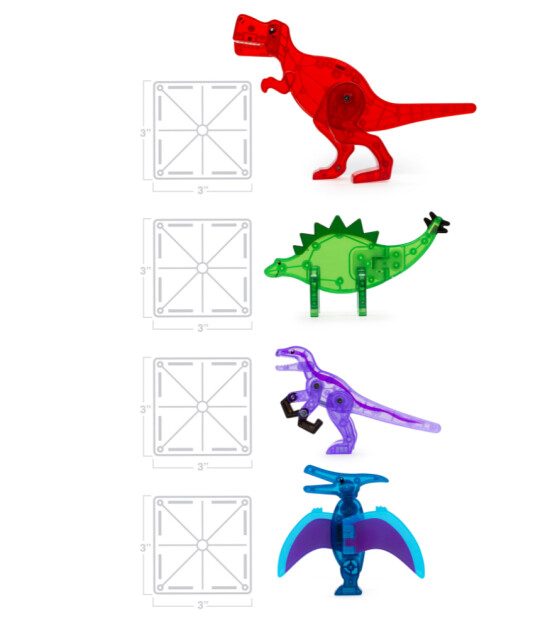 Magna-Tiles Dinozor Dünyası (40 Parça)