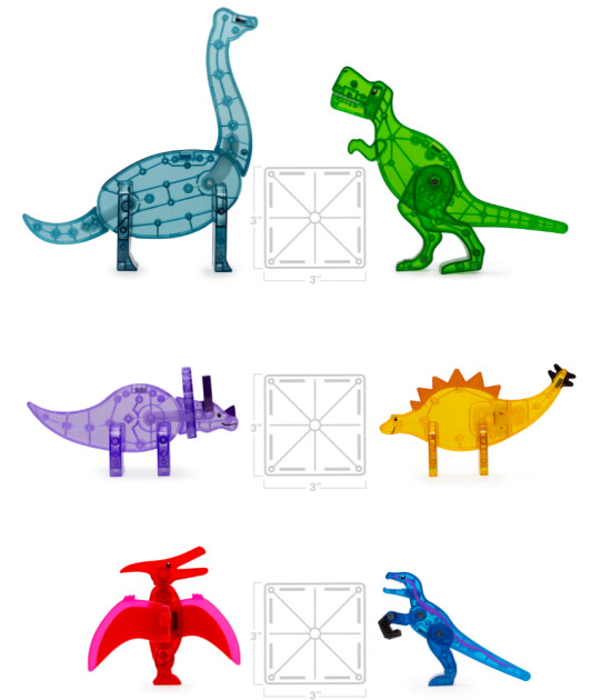 Magna-Tiles Dinozor Dünyası XL (50 Parça)