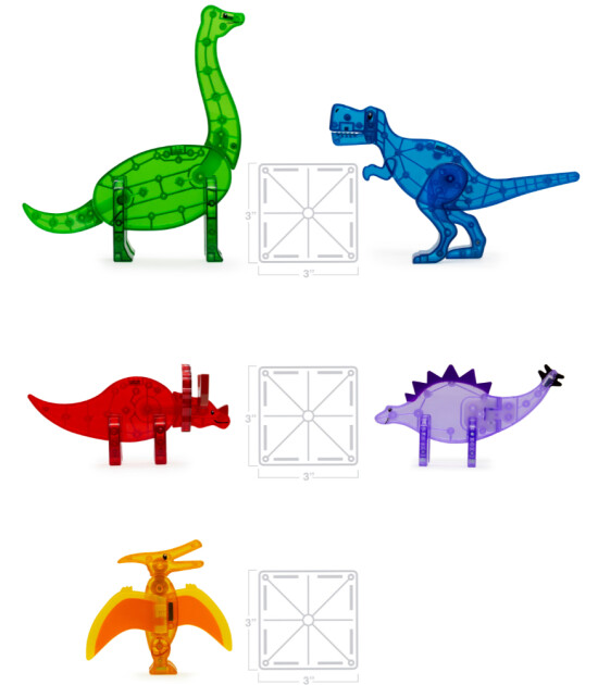 Magna-Tiles Dinozorlar (5 Parça)