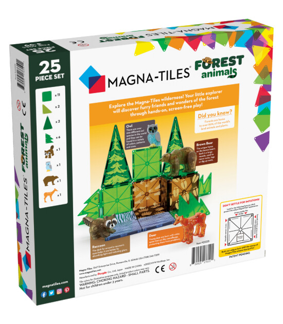 Magna-Tiles Orman Hayvanları Seti (25 Parça)