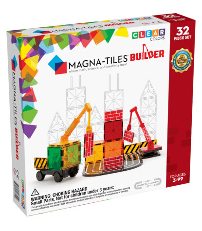 Magna-Tiles Manyetik Yapı Seti - İnşaat (32 Parça)