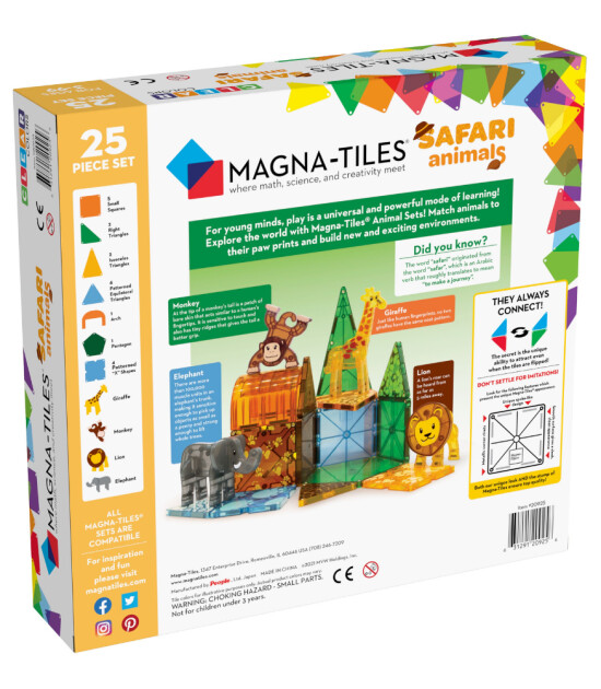 Magna-Tiles Safari Seti (25 Parça)