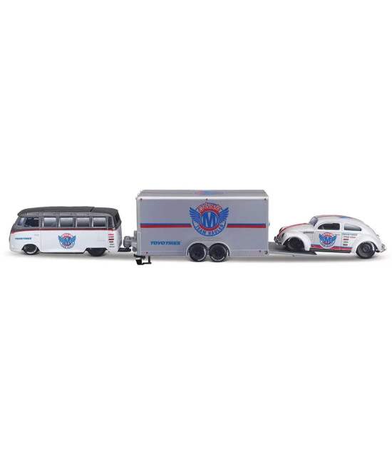Maisto Model Araba Design Seri Yarış Takımı Römork ve Araç Set 1