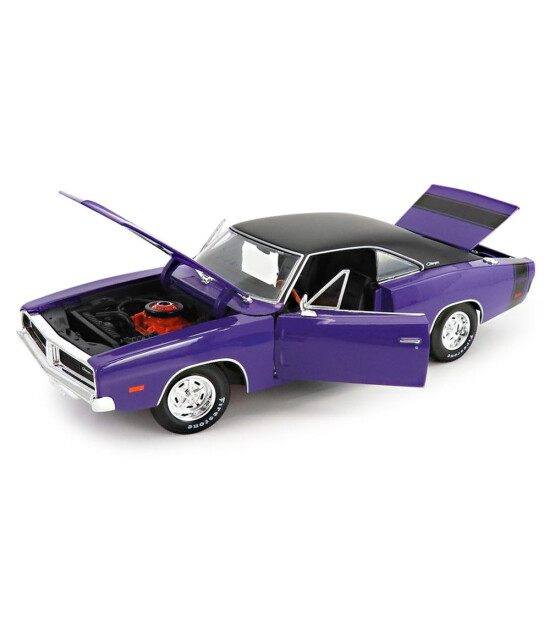 Maisto 1969 Dodge Charger R/T Mor 1/18 Model Araba