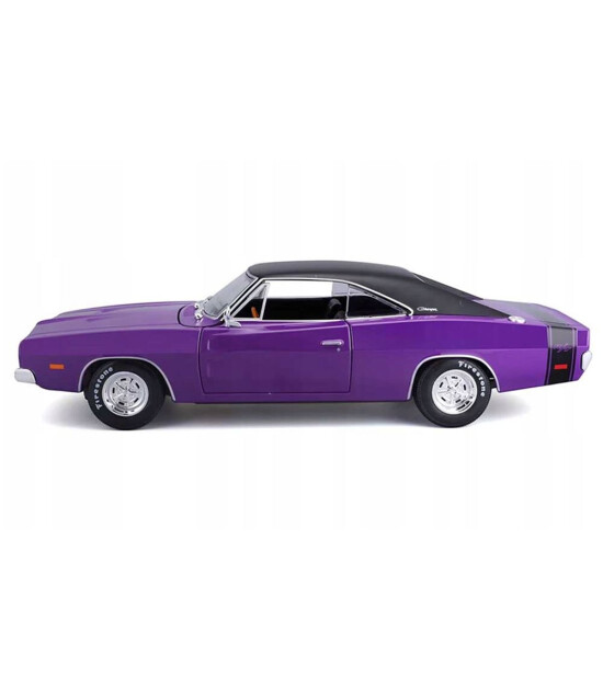 Maisto 1969 Dodge Charger R/T Mor 1/18 Model Araba