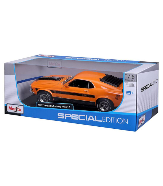 Maisto 1/18 1970 Ford Mustang Mach 1 - Turuncu