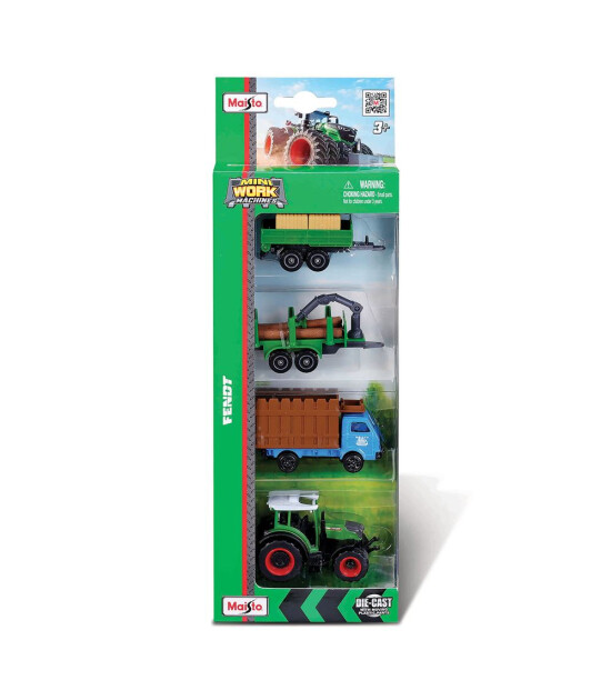 Maisto Mini Work Machines 4"lü Set - Fendt