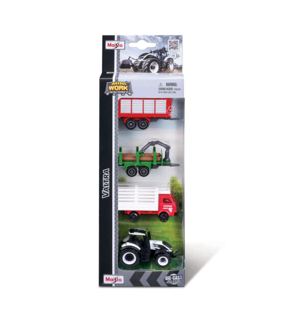 Maisto Mini Work Machines 4'lü Set - Valtra