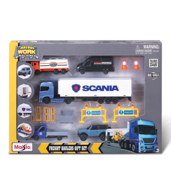 Maisto Mini Work Machines Freight Haulers Oyun Seti Model 3