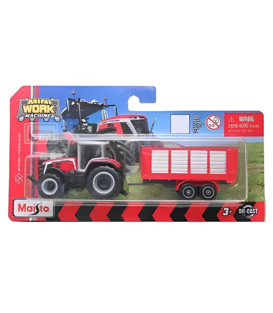 Maisto Mini Work Machines Traktör ve Römork Set 03