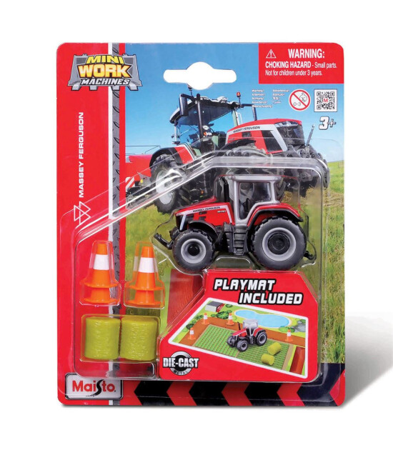 Maisto Mini Work Machines Traktör Oyun Seti - Massey Ferguson