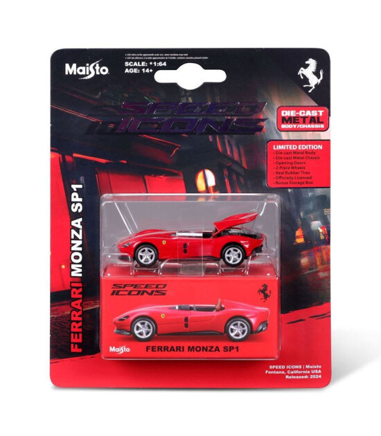 Maisto 1:64 Speed Icons - Ferrari Monza SP1 Kırmızı