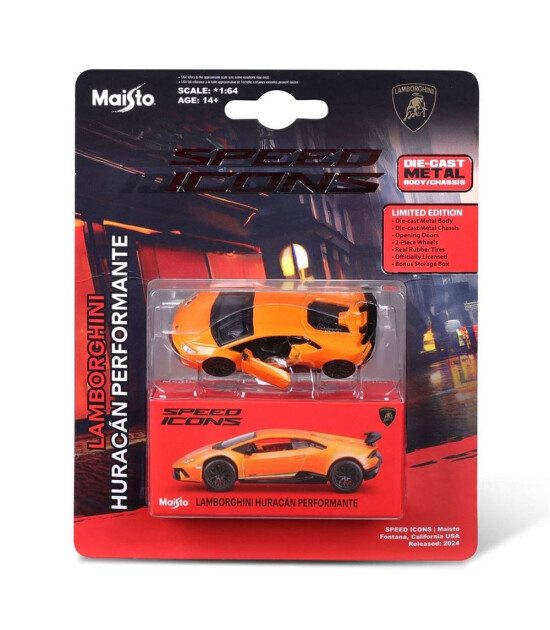 Maisto 1:64 Speed Icons - Lamborghini Huracan Performante Turuncu