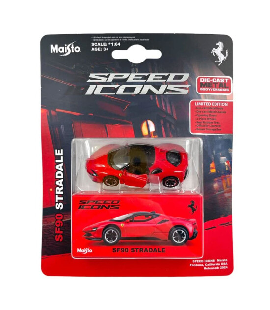 Maisto 1:64 Speed Icons - Ferrari SF90 Stradale Kırmızı