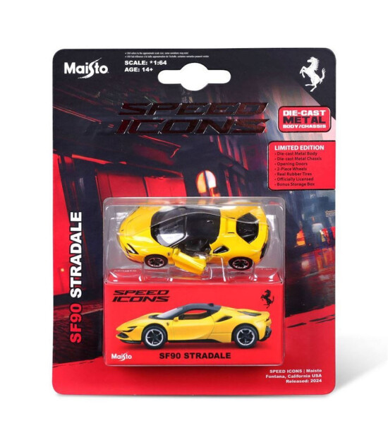 Maisto 1:64 Speed Icons - Ferrari SF90 Stradale Sarı