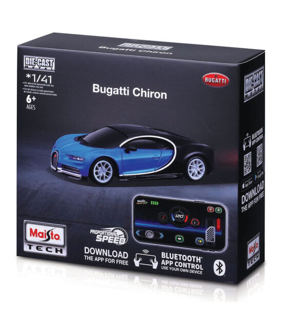 Maisto 1:41 APP Control Kumandalı Metal Araba - Bugatti Chiron 20
