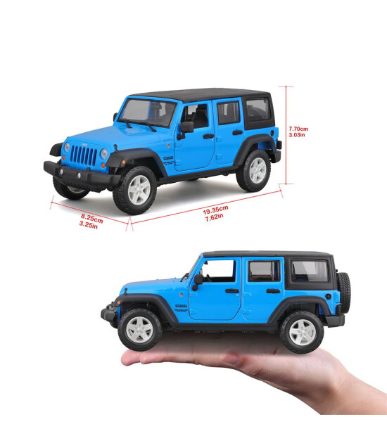 Maisto 1:24 2015 Jeep Wrangler Unlimited Model Araba 31268 - Mavi