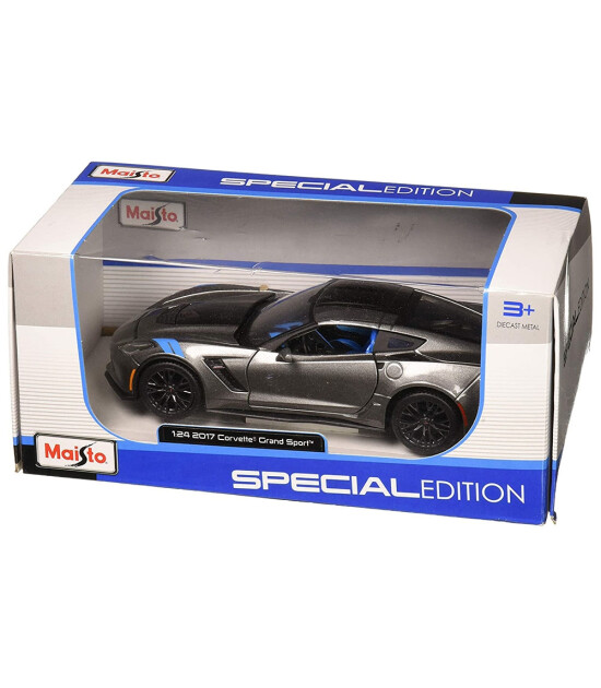 Maisto 2017 Corvette Grand Sport 1:24 Model Araba Gri