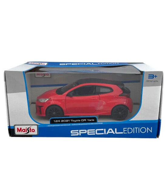 Maisto 1:24 2021 Toyota GR Yaris Model Araba 32909 - Kırmızı