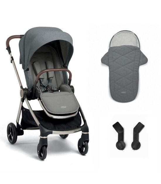 Mamas & Papas Strada Cosmo Travel Bebek Arabası // Grey Melange - Black