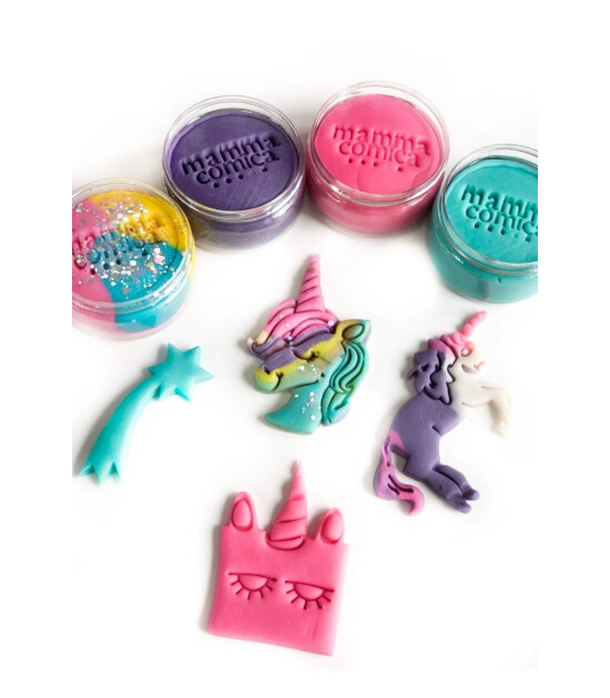 Mammacomicadough Oyun Hamur ve Kalıp Seti - Baby Unicorn