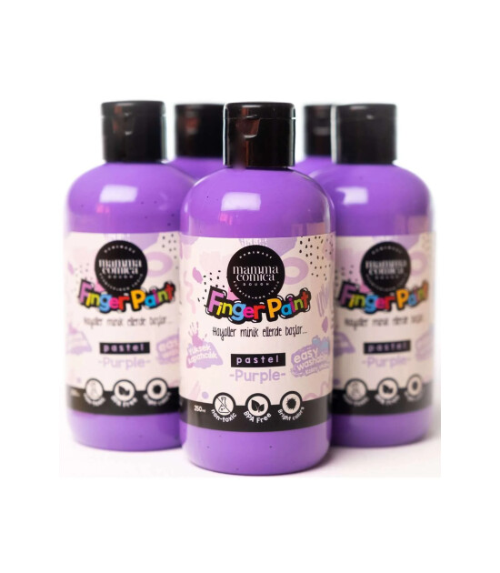 Mammacomicadough Yıkanabilir Parmak Boyası (250 ml) // Pastel Mor